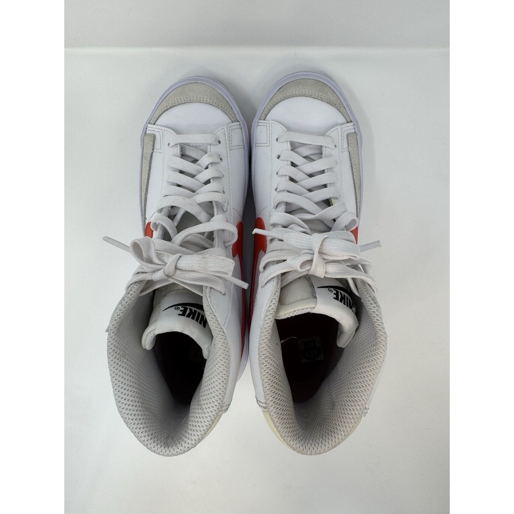 Nike Blazer Mid '77 Unisex Kids GS 4.5Y White/Orange Shoes Sneakers [DA4086-110] - Picture 7 of 11